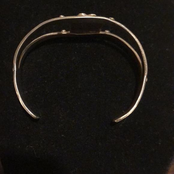 Silver and Turquoise Cuff Bracelet - Picture 6 of 9